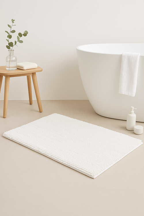Tapis de bain microfibre chenille antidérapant absorbant épais - vue 2 sur 2