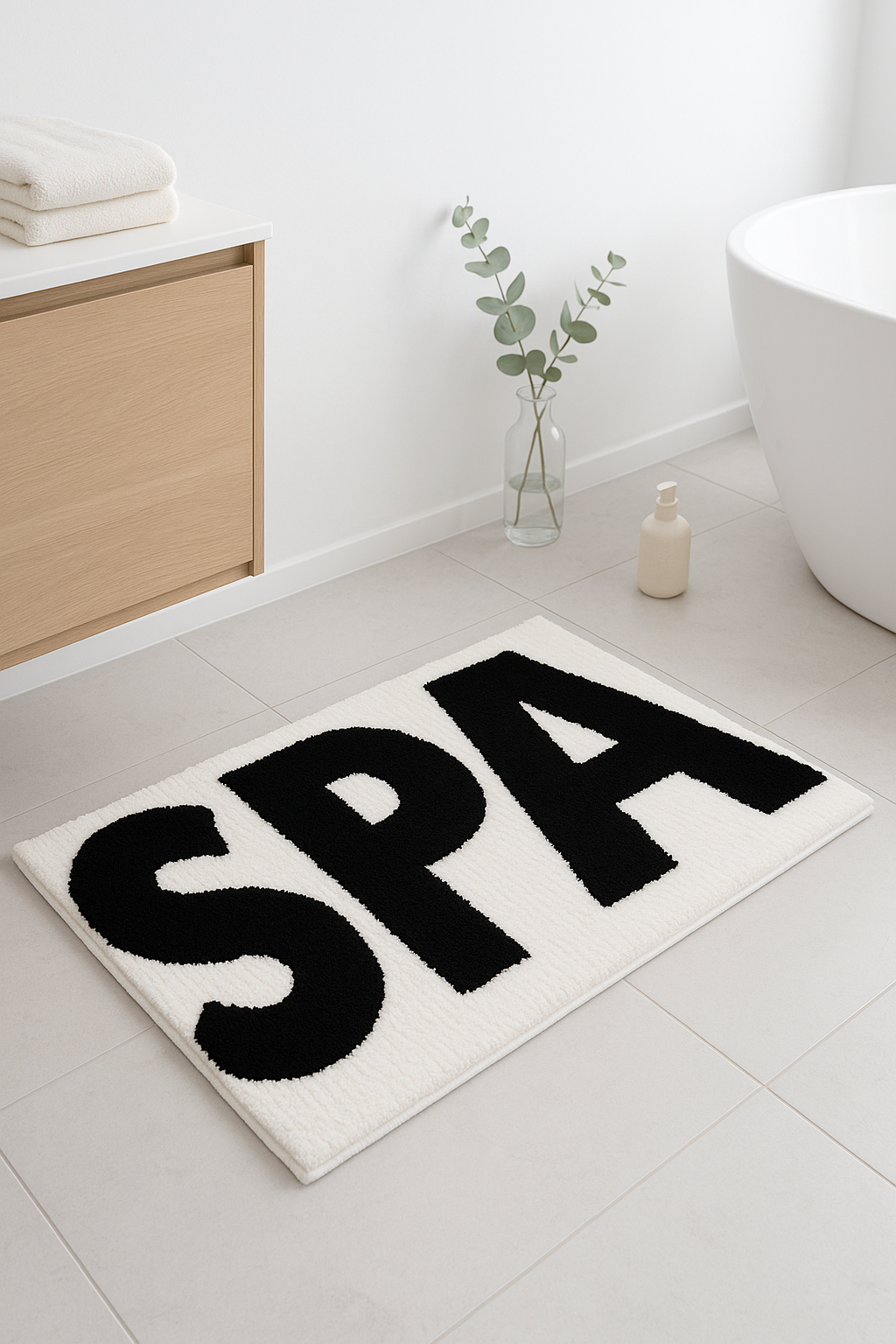 tapis de bain microfibre doux absorbant motif mignon - vue 2 sur 2
