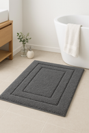 Tapis de bain microfibre doux antiderapant poils longs