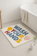 tapis de bain microfibre doux antiderapant raye moderne
