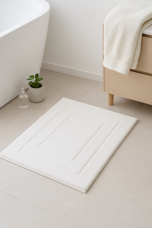 Tapis de bain microfibre épais antidérapant absorbant moderne - vue 2 sur 2