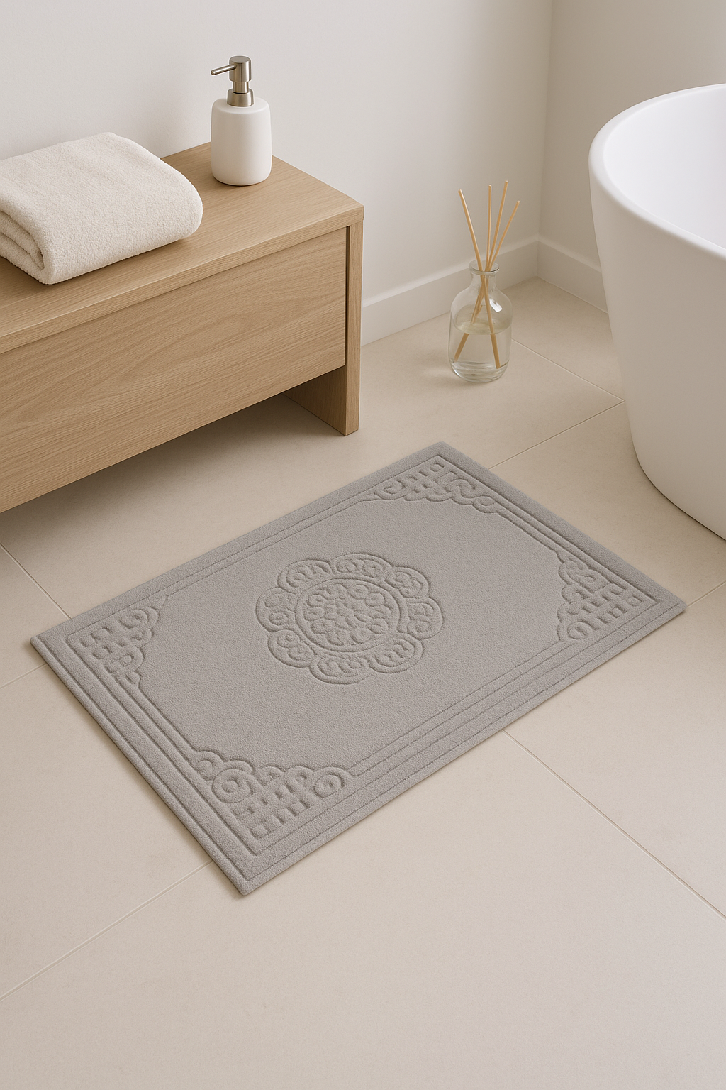 tapis de bain microfibre motif cartoon style americain - vue 2 sur 2