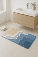 tapis de bain microfibre ondulé antidérapant absorbant moderne