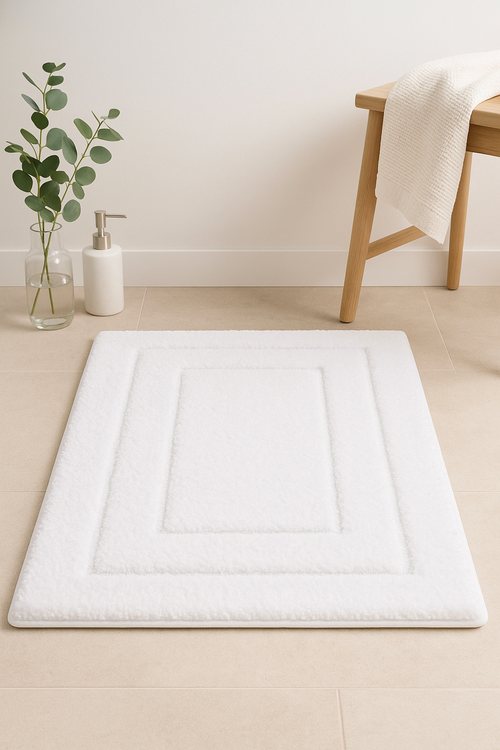 tapis de bain microfibre velours antidérapant absorbant - vue 2 sur 2