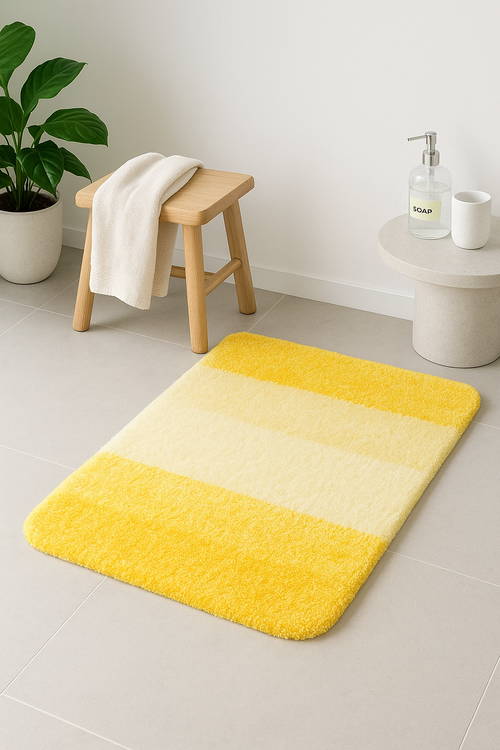 Tapis de bain moelleux antidérapant absorbant style moderne - vue 2 sur 2