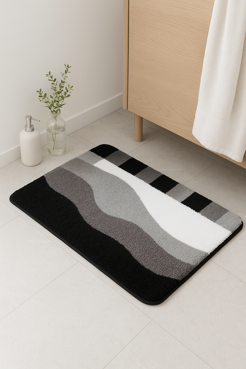tapis de bain moelleux microfibre antiderapant style cartoon - vue 2 sur 2