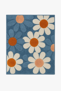 tapis de bain motif marguerite style moderne antiderapant