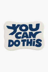 Tapis de bain motif texte drôle cartoon microfibre