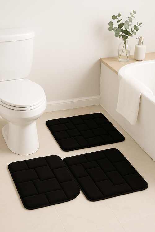 tapis de bain mousse memoire antiderapant absorbant x2 - vue 2 sur 2