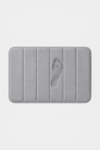Tapis de bain mousse memoire doux style rayures