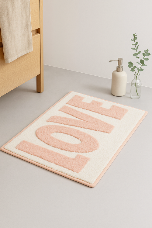 Tapis de bain spa lettres mignon antidérapant doux - vue 2 sur 2