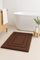 tapis de bain velours double cadre antidérapant absorbant
