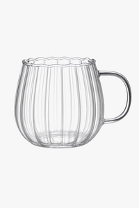 Tasse café verre borosilicate rayures créatives 400 ml