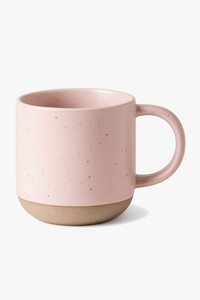 Tasse cafe ceramique mouchetee design retro anse
