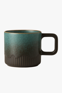 tasse cafe vintage ceramique anse bois 60 ml