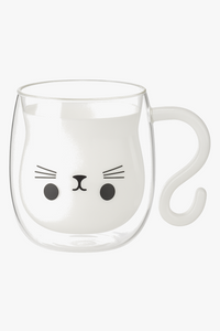 tasse chat double paroi verre borosilicate 250 ml
