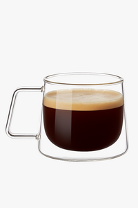 Tasse expresso verre double paroi 200 ml anse