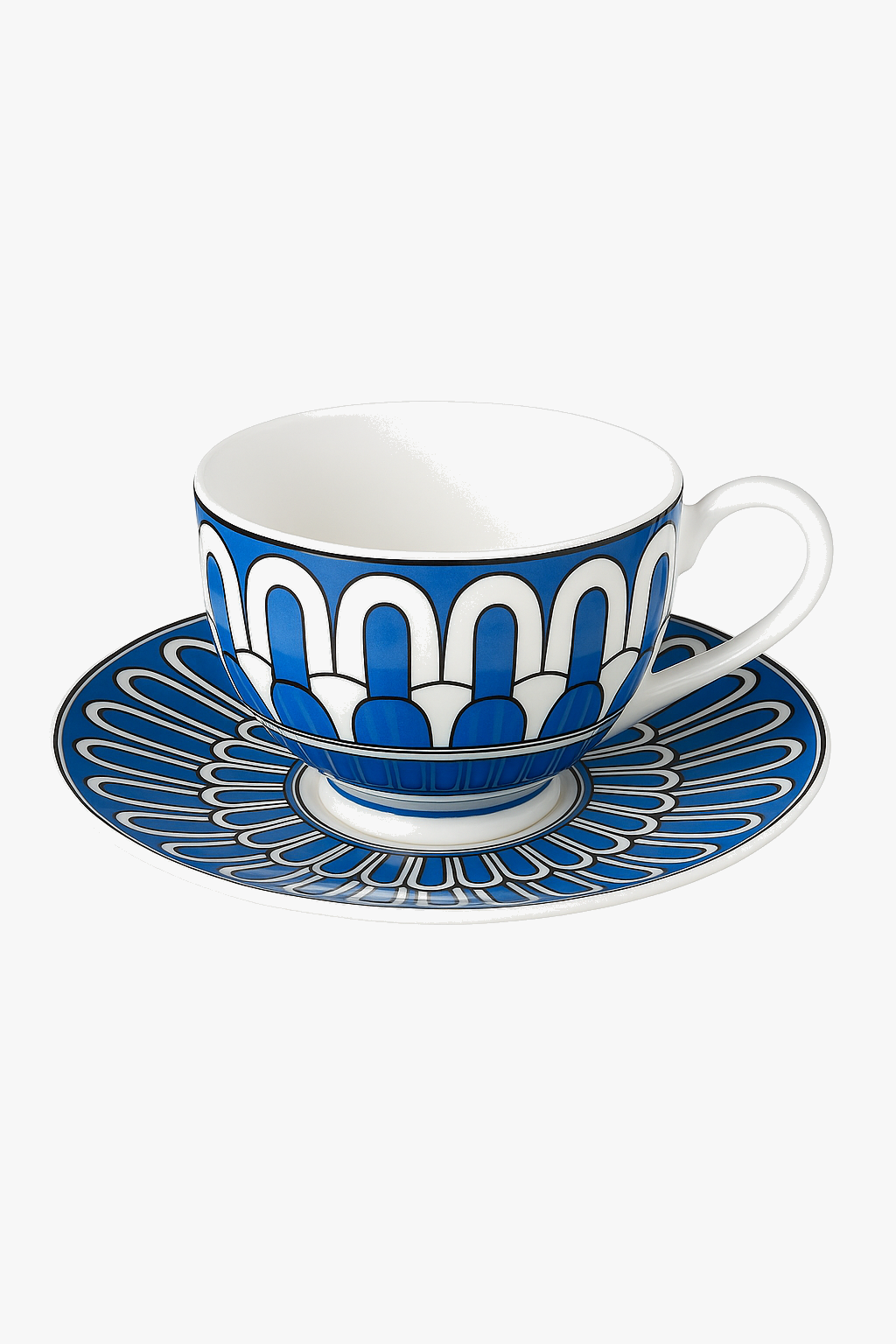 Tasse style européen motif sceau élégant pour thé