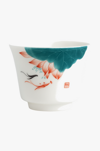 Tasse à thé céramique style chinois peinte main