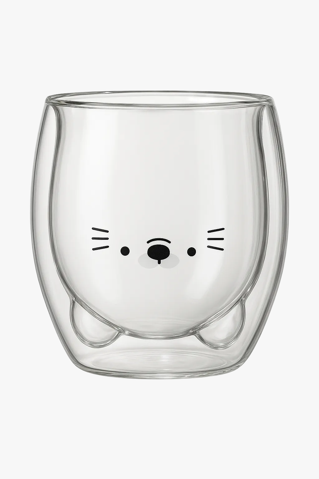Tasse verre double paroi motif animaux 250ml