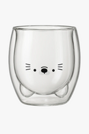 Tasse verre double paroi motif animaux 250ml