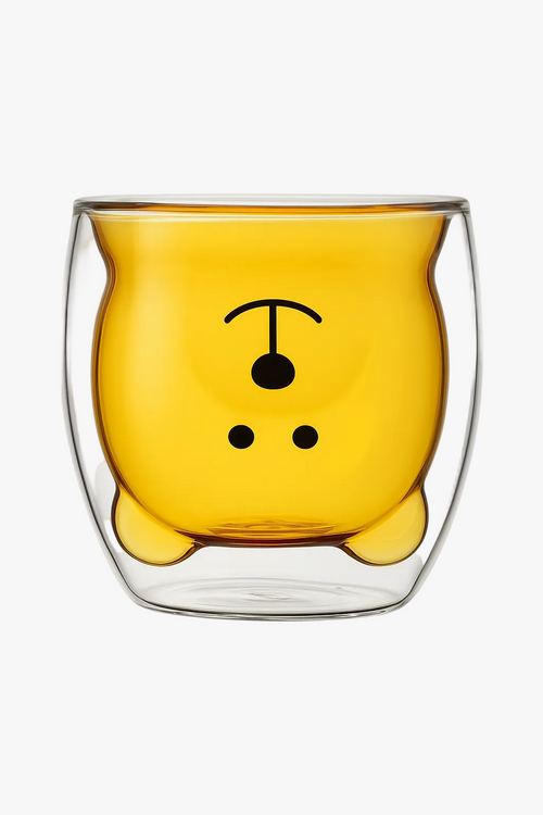 Tasse verre double paroi ours canard 3d 250ml