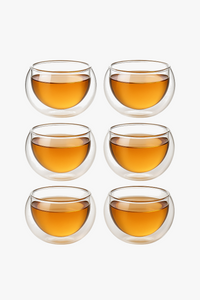 Tasses citrouille fleurie rayée verre avec infuseur