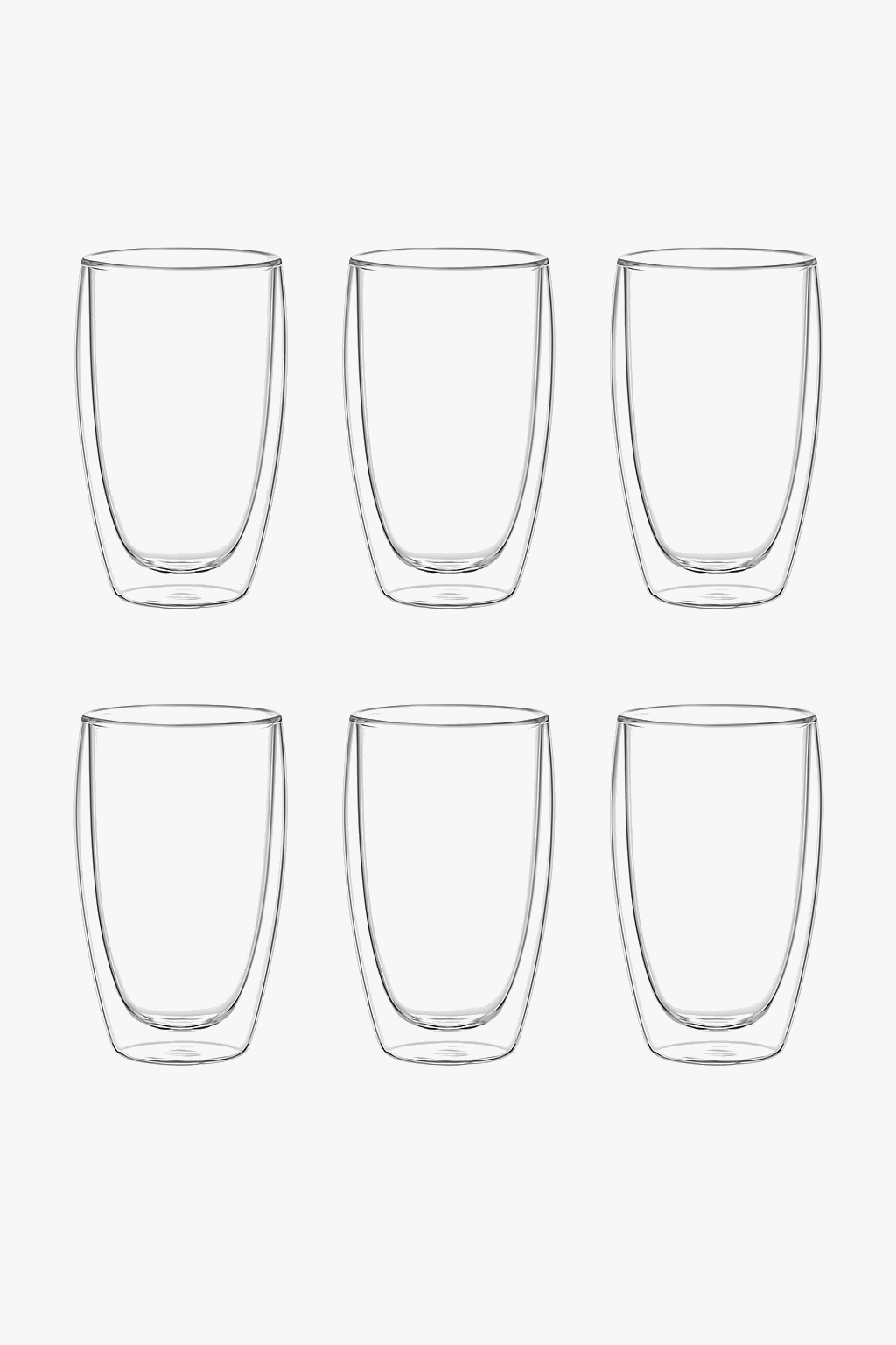 Tasses expresso verre double paroi isolante design thermal (lot de 6)