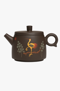 Théière artisanale yixing motif grue 170 ml