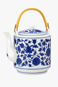 Théière céramique style chinois motifs traditionnels grande capacité