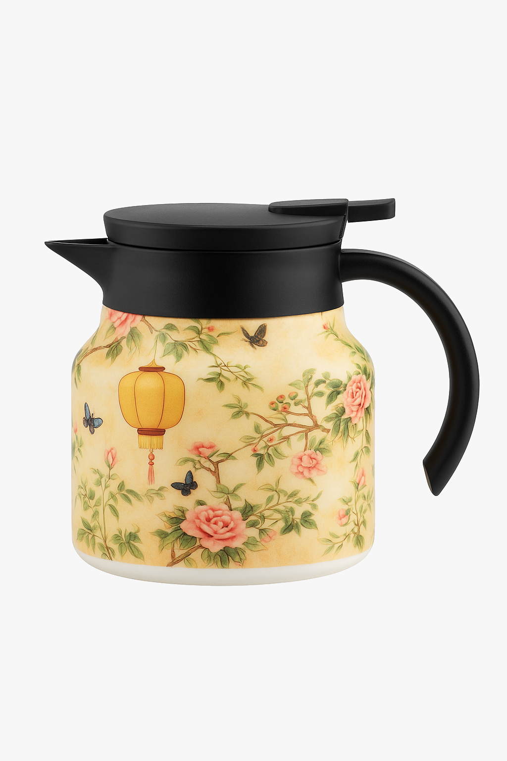 Théière isotherme florale vintage acier inox infuseur thermostat