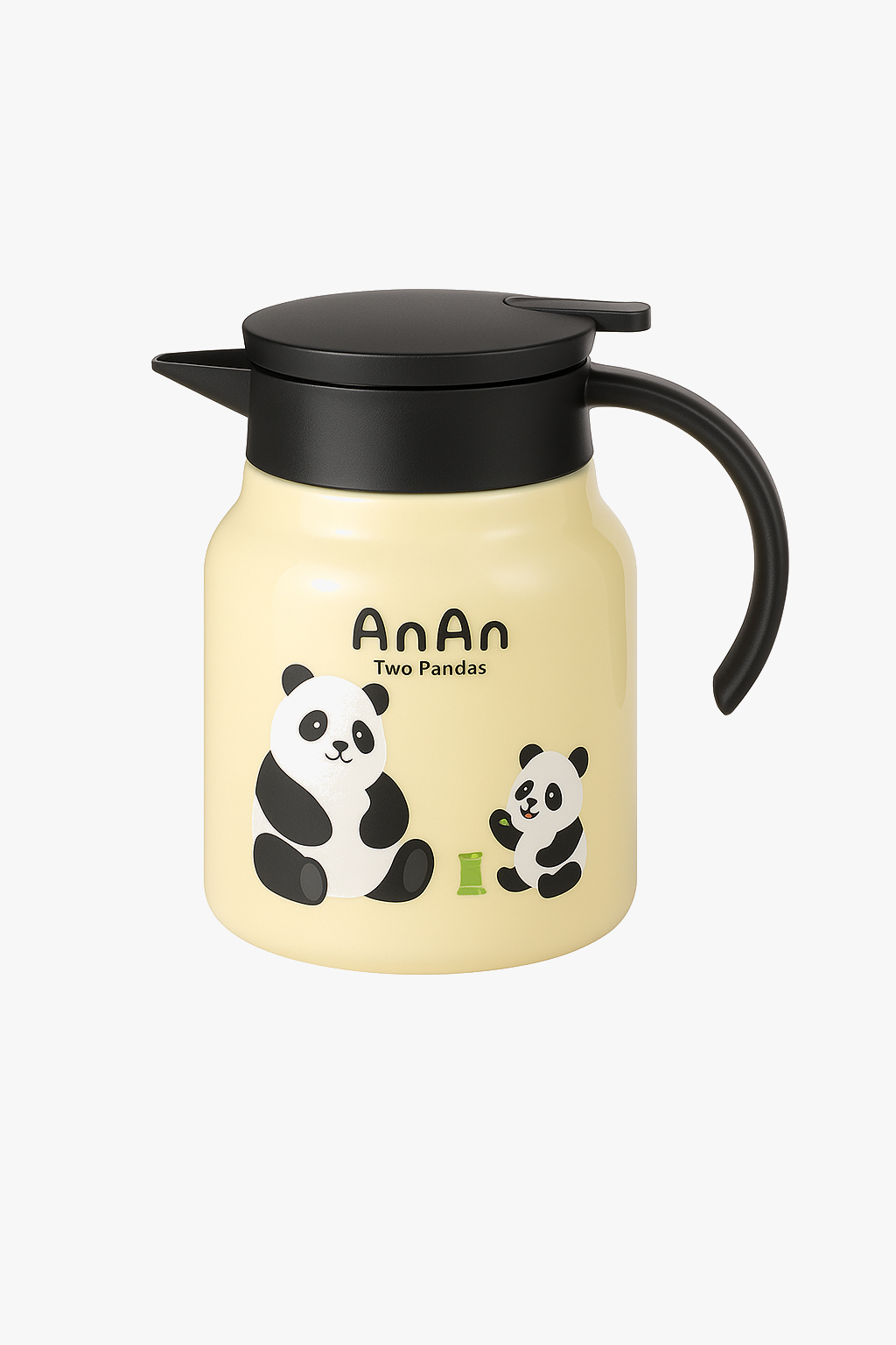 Théière isotherme panda acier inoxydable 1l grande capacité