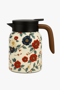 théière isotherme vintage motif floral inox infuseur thermostat