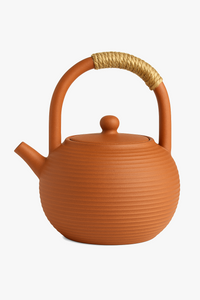 Théière japonaise artisanale en grès style rétro kungfu