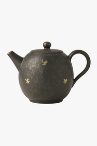 théière japonaise style rétro dorures avec infuseur