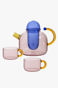Théière papillon en verre borosilicate 500ml style élégant