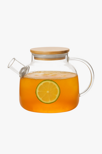 théière verre 1l couvercle bambou filtre amovible