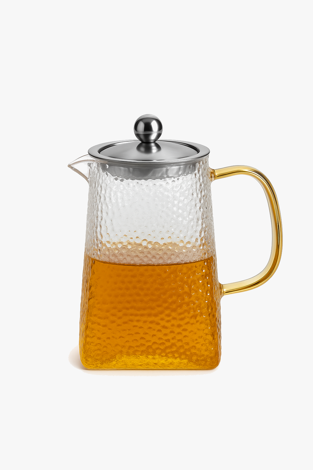 Théiere verre martelé filtre inox resistante chaleur
