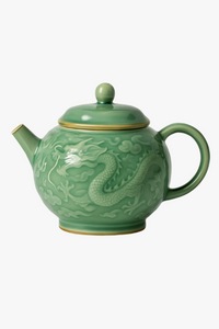 Theiere ceramique dragon phoenix relief filtre kung fu
