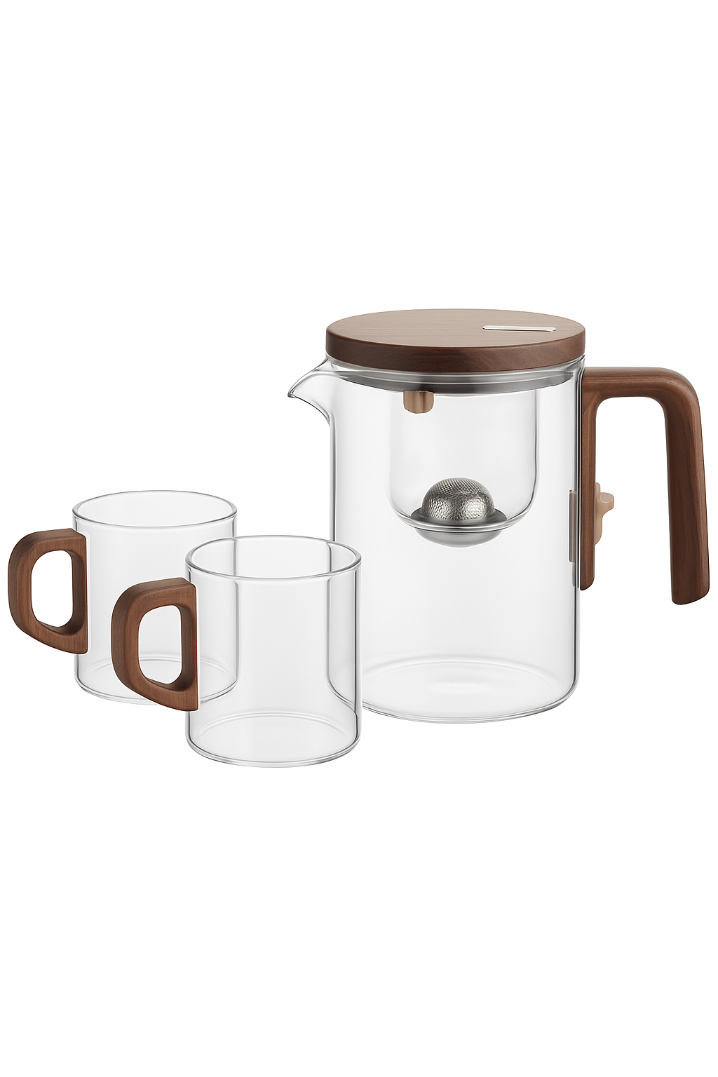 Theiere en verre chauffante avec infuseur filtre magnetique - vue 2 sur 2