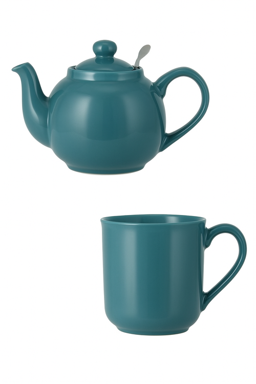 Théière farmhouse céramique avec filtre inox 600ml - vue 3 sur 2