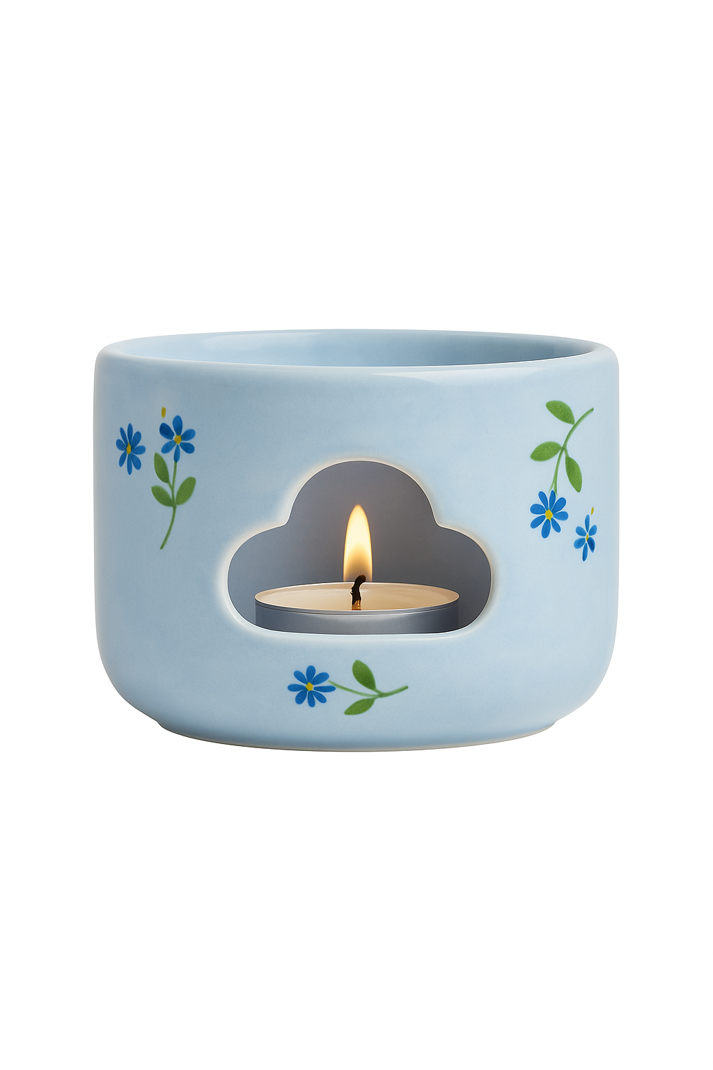Théière marguerite porcelaine peinte main avec filtre kungfu - vue 2 sur 2