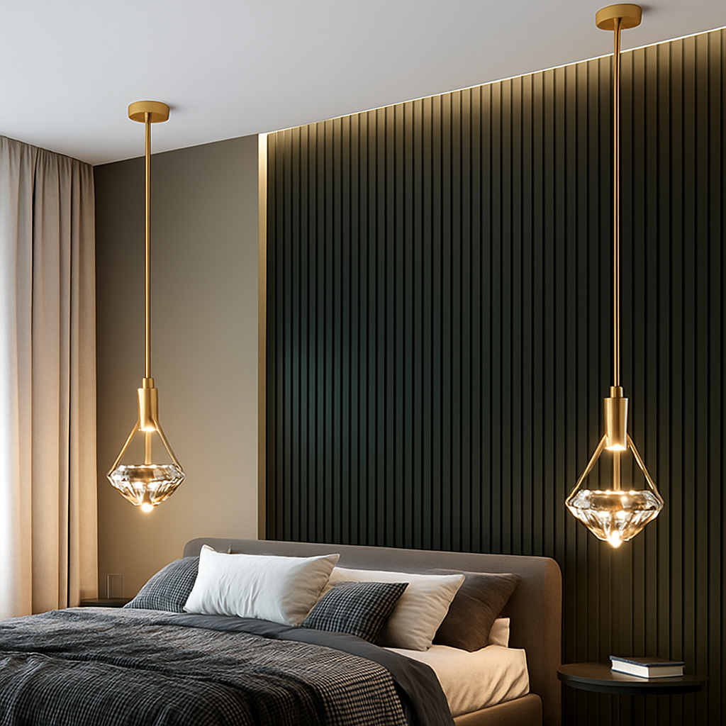 Thrisdar K9 cristal suspension LED lampe moderne Table de chevet suspension lampe cuisine salle à manger chambre lustre suspension - vue 3 sur 7