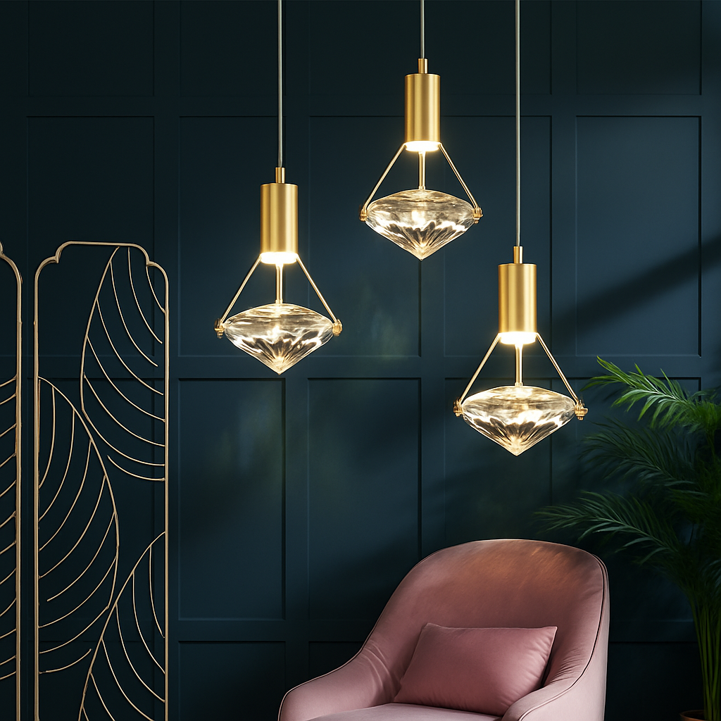 Thrisdar K9 cristal suspension LED lampe moderne Table de chevet suspension lampe cuisine salle à manger chambre lustre suspension - vue 5 sur 7
