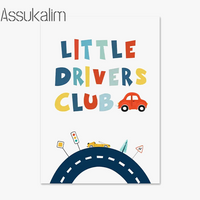toile murale personnalisée alphabet jouets voiture décoration enfant