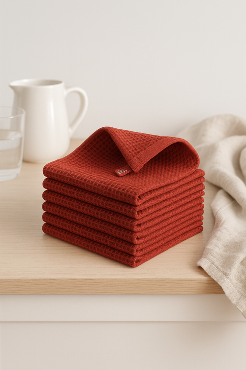 Torchon de cuisine coton gaufré absorbant séchage rapide - vue 2 sur 2