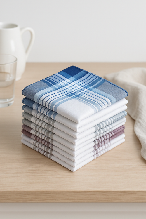 Torchon de cuisine coton tissé motif carreaux absorbant - vue 2 sur 2