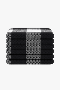 Torchon de cuisine gaufré à carreaux absorbant doux