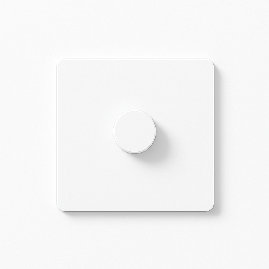 Variateur en acier blanc mat bords arrondis