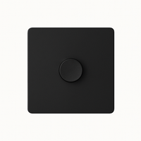 Variateur en acier noir mat bords arrondis